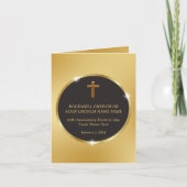 Carte Black Gold Church Appréciation Anniversaire (Devant)