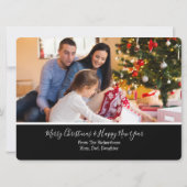 Carte Black & Gold Croyez en la photo magique de Noël (Dos)