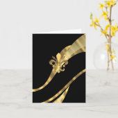 Carte Black & gold fleur de lys (Fleur jaune)