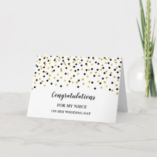Carte Black Gold Niece Day Félicitations