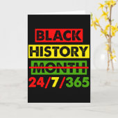 Carte Black History 24 7 365 Africa Map Bhm Pride Afro W (Fleur jaune)