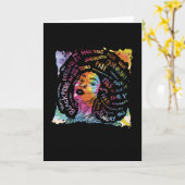 Carte Black History Month Black Afro Woman (Fleur jaune)