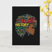 Carte Black History Month Black Woman Afro (Fleur jaune)