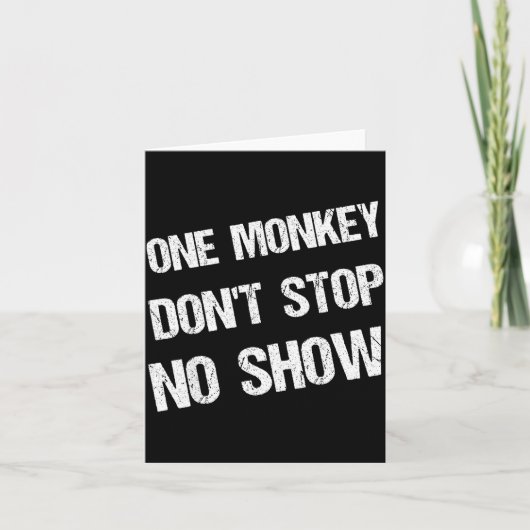 Carte Black History Month Phrases One Monkey Don't Stop (Devant)