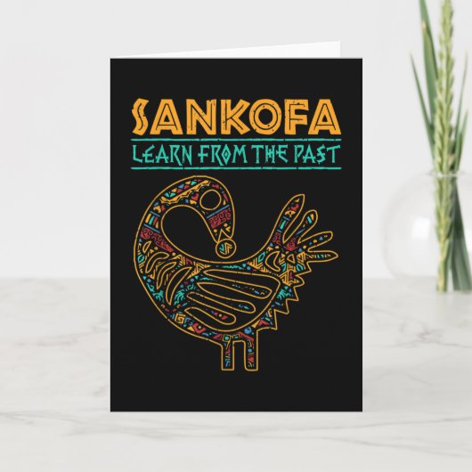 Carte Black History Sankofa African Bird Junenth (Devant)