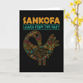Carte Black History Sankofa African Bird Junenth (Fleur jaune)