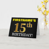 Carte Black, Imitation Gold "15e anniversaire" (Fleur jaune)