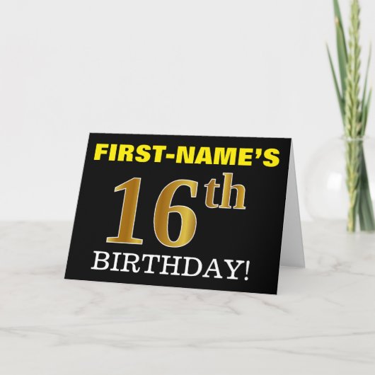 Carte Black, Imitation Gold "16e anniversaire" (Devant)