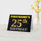 Carte Black, Imitation Gold "25e anniversaire" (Fleur jaune)