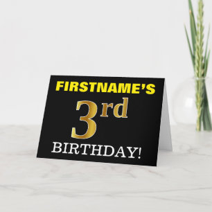 Carte Black, Imitation Gold "3e anniversaire"