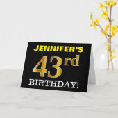 Carte Black, Imitation Gold "43e anniversaire" (Fleur jaune)