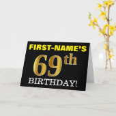 Carte Black, Imitation Gold "69e anniversaire" (Fleur jaune)