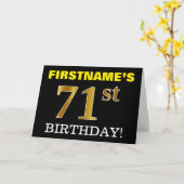 Carte Black, Imitation Gold "71e anniversaire" (Fleur jaune)