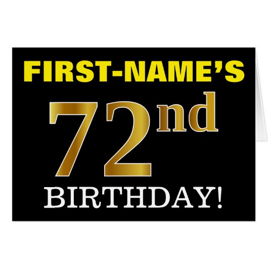Carte Black, Imitation Gold "72e anniversaire" (Devant horizontal)