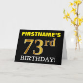 Carte Black, Imitation Gold "73e anniversaire" (Fleur jaune)