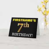 Carte Black, Imitation Gold "7e anniversaire" (Fleur jaune)
