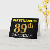 Carte Black, Imitation Gold "89e anniversaire" (Fleur jaune)
