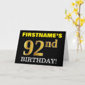 Carte Black, Imitation Gold "92e anniversaire" (Fleur jaune)