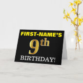 Carte Black, Imitation Gold "9e anniversaire" (Fleur jaune)