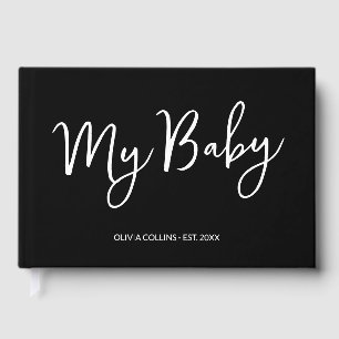 Carte Black Keepsaké Script Baby Book for Mother
