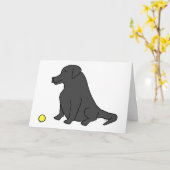 Carte Black Lab "Assis. Reste. Avoir Une Boule." (Fleur jaune)