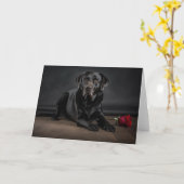 Carte Black Lab Blank (Fleur jaune)