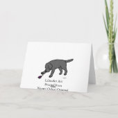 Carte Black Lab Cartoon convivial Black Labrador (Dos)