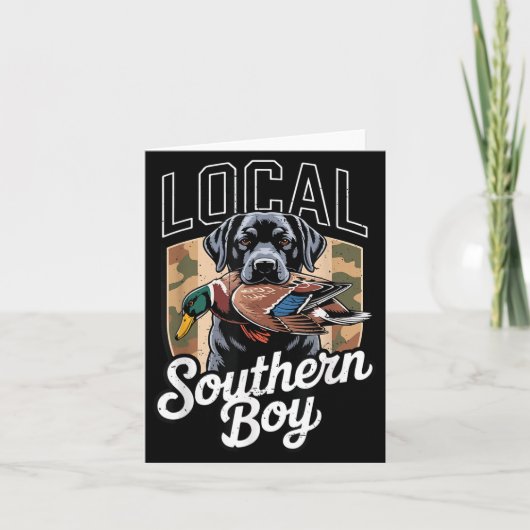 Carte Black Lab Dog Local Southern Boy Camo Duck Hunting (Devant)