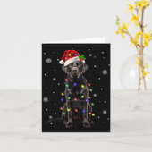 Carte Black Lab Labrador Christmas Tree Light Pajama Dog (Fleur jaune)