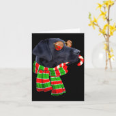 Carte Black Lab Labrador Dog Owners Christmas Xmas Holid (Fleur jaune)