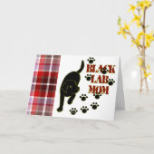 Carte Black Lab Maman Plaid (Fleur jaune)