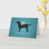 Carte Black Lab Pet Memorial Sympathy Pet Perte Concepti (Fleur jaune)