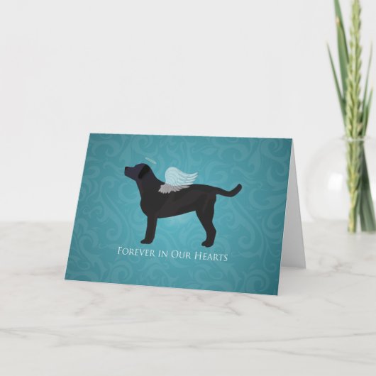 Carte Black Lab Pet Memorial Sympathy Pet Perte Concepti (Devant)