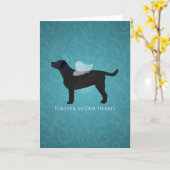 Carte Black Lab Pet Memorial Sympathy Pet Perte Concepti (Fleur jaune)