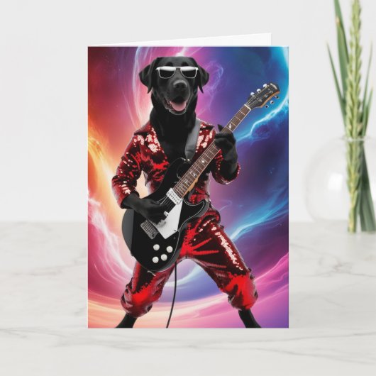 Carte Black Lab Rock Star (Devant)
