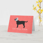 Carte Black Lab S'En Sortir Bientôt Design (Fleur jaune)