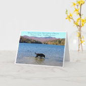 Carte Black Lab Sympathy - Sympathy chien - Perte  (Fleur jaune)