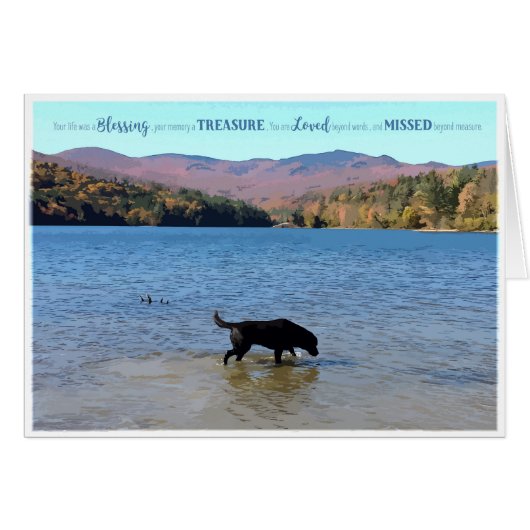 Carte Black Lab Sympathy - Sympathy chien - Perte  (Devant horizontal)