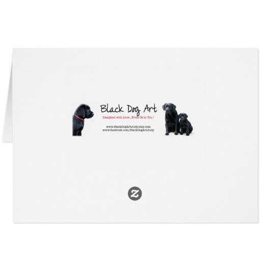 Carte Black Lab Sympathy - Sympathy chien - Perte  (Dos Horizontal)
