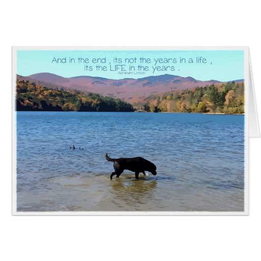 Carte Black Lab Sympathy - Sympathy chien - Perte  (Devant horizontal)