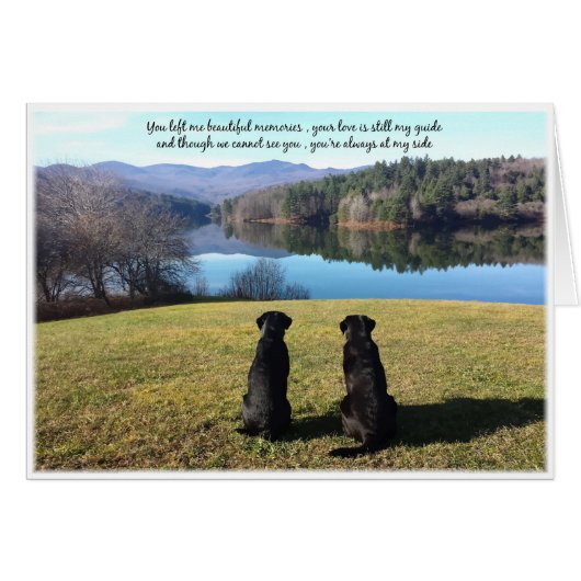 Carte Black Lab Sympathy - Sympathy chien - Perte (Devant horizontal)