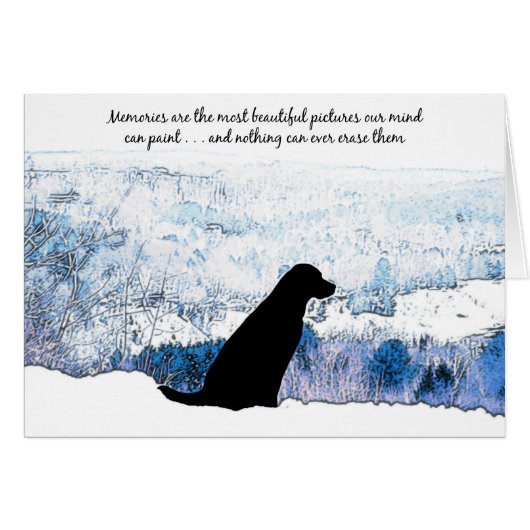 Carte Black Lab Sympathy - Sympathy chien - Perte  (Devant horizontal)