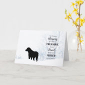 Carte Black Lab Sympathy - Sympathy chien - Perte  (Fleur jaune)