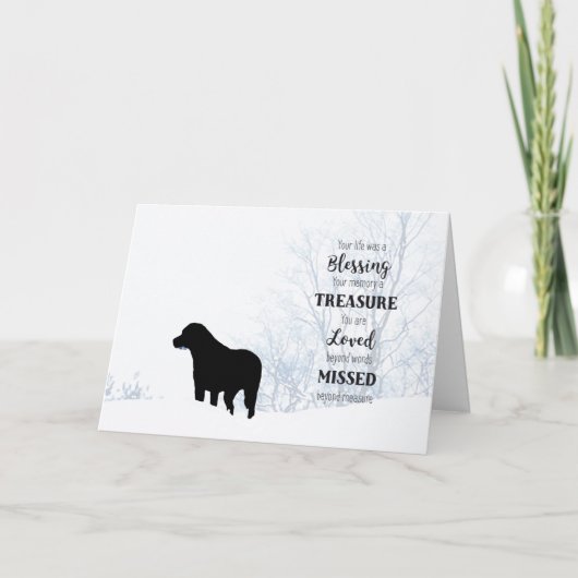 Carte Black Lab Sympathy - Sympathy chien - Perte  (Devant)