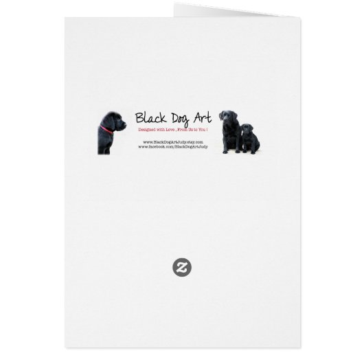 Carte Black Lab Sympathy - Sympathy chien - Perte  (Dos)