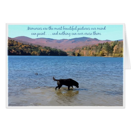 Carte Black Lab Sympathy - Sympathy chien - Perte  (Devant horizontal)