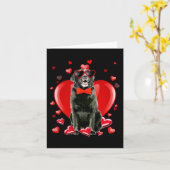 Carte Black Lab Valentines Day Garçons Filles Valentine (Fleur jaune)