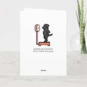 Carte Black Labrador à l'échelle (Dos)