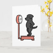 Carte Black Labrador à l'échelle (Fleur jaune)