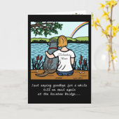 Carte Black Labrador Angel and Mom (Fleur jaune)